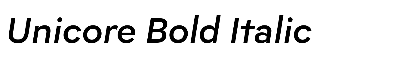 Unicore Bold Italic